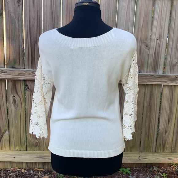 Soft Surroundings Desiree Eyelet Sweater, size small - Picture 3 of 5